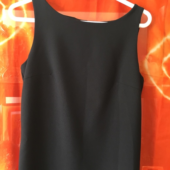 Babylon Black Dress LaserCut Trim Flared White Hem - Picture 4 of 12